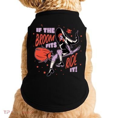 If The Boom Fits Ride It Halloween Witch Doggie Tank
