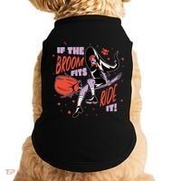If The Boom Fits Ride It Halloween Witch Doggie Tank thumb 0