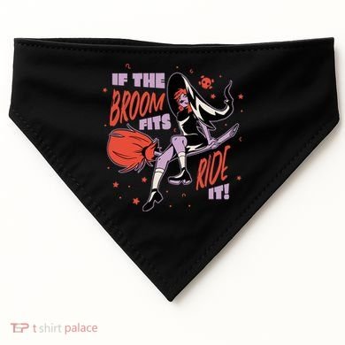 If The Boom Fits Ride It Halloween Witch USA-Made Doggie Bandana