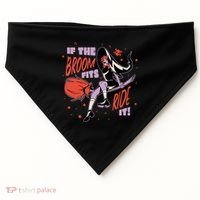If The Boom Fits Ride It Halloween Witch USA-Made Doggie Bandana thumb 0