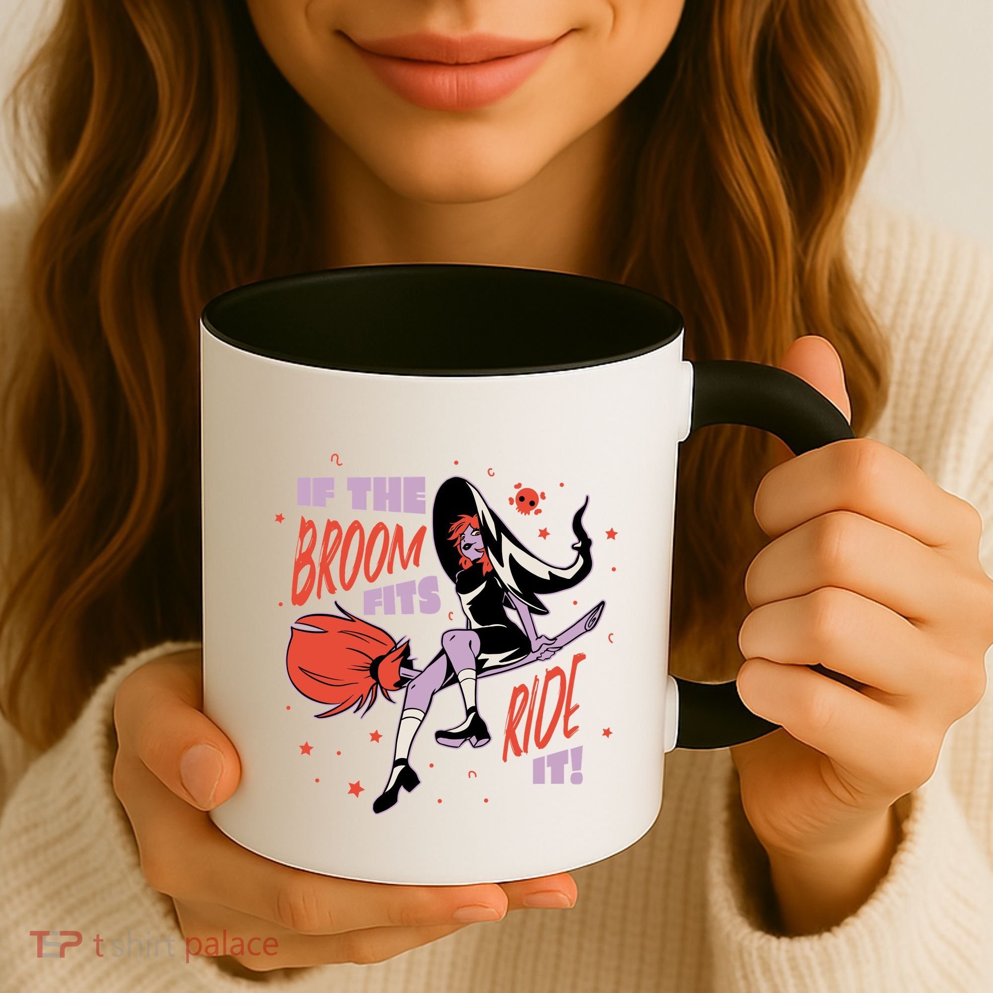 If The Boom Fits Ride It Halloween Witch Coffee Mug