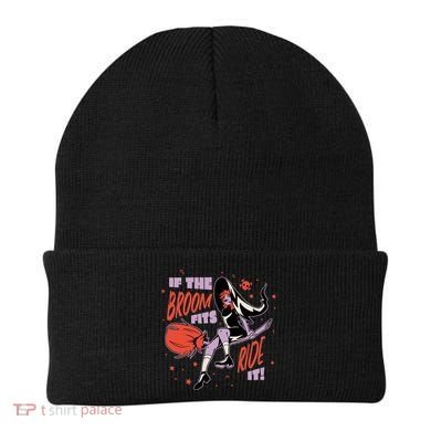 If The Boom Fits Ride It Halloween Witch Beanie