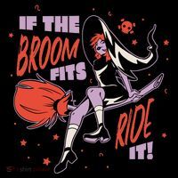 If The Boom Fits Ride It Halloween Witch Women's Hoodie thumb 2