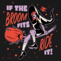 If The Boom Fits Ride It Halloween Witch Ornament thumb 1