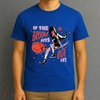 If The Boom Fits Ride It Halloween Witch T-Shirt thumb 3