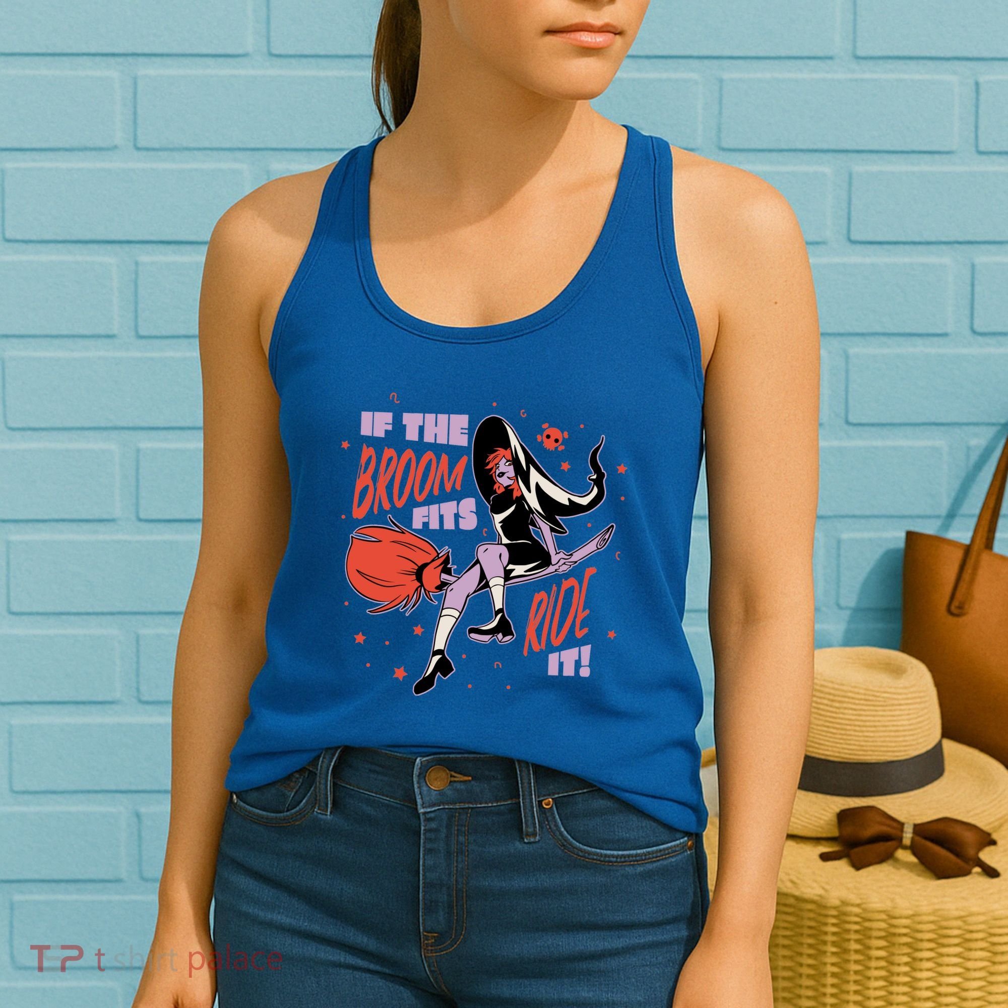 If The Boom Fits Ride It Halloween Witch Women's Tank Top