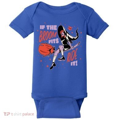 If The Boom Fits Ride It Halloween Witch Baby Bodysuit