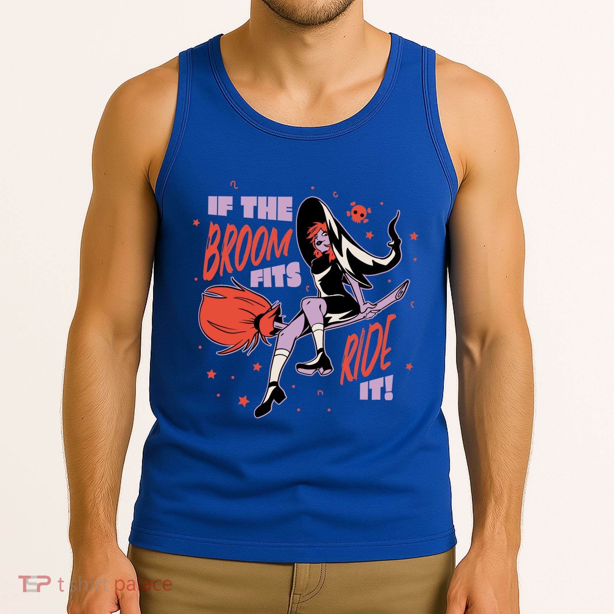 If The Boom Fits Ride It Halloween Witch Tank Top