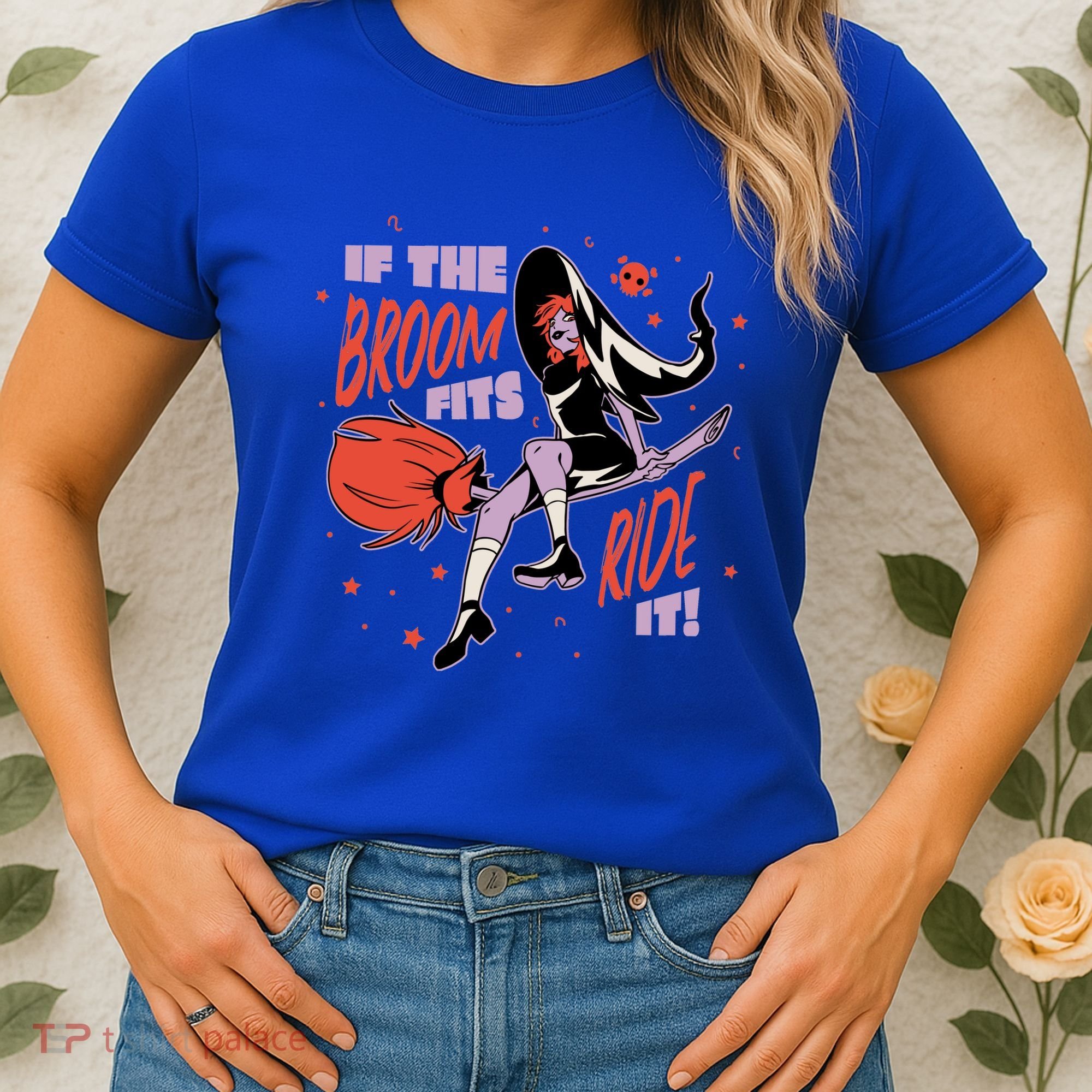 If The Boom Fits Ride It Halloween Witch Women's T-Shirt