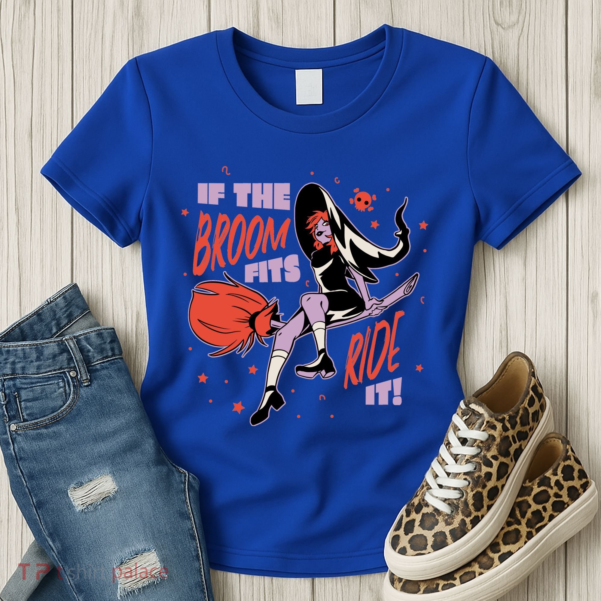 If The Boom Fits Ride It Halloween Witch Women's T-Shirt