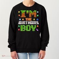 I'M The Birthday Boy Bday Party Video Gamer Pixel Number Women's Sweatshirt thumb 0