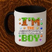 I'M The Birthday Boy Bday Party Video Gamer Pixel Number Coffee Mug thumb 2