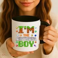 I'M The Birthday Boy Bday Party Video Gamer Pixel Number Coffee Mug thumb 3