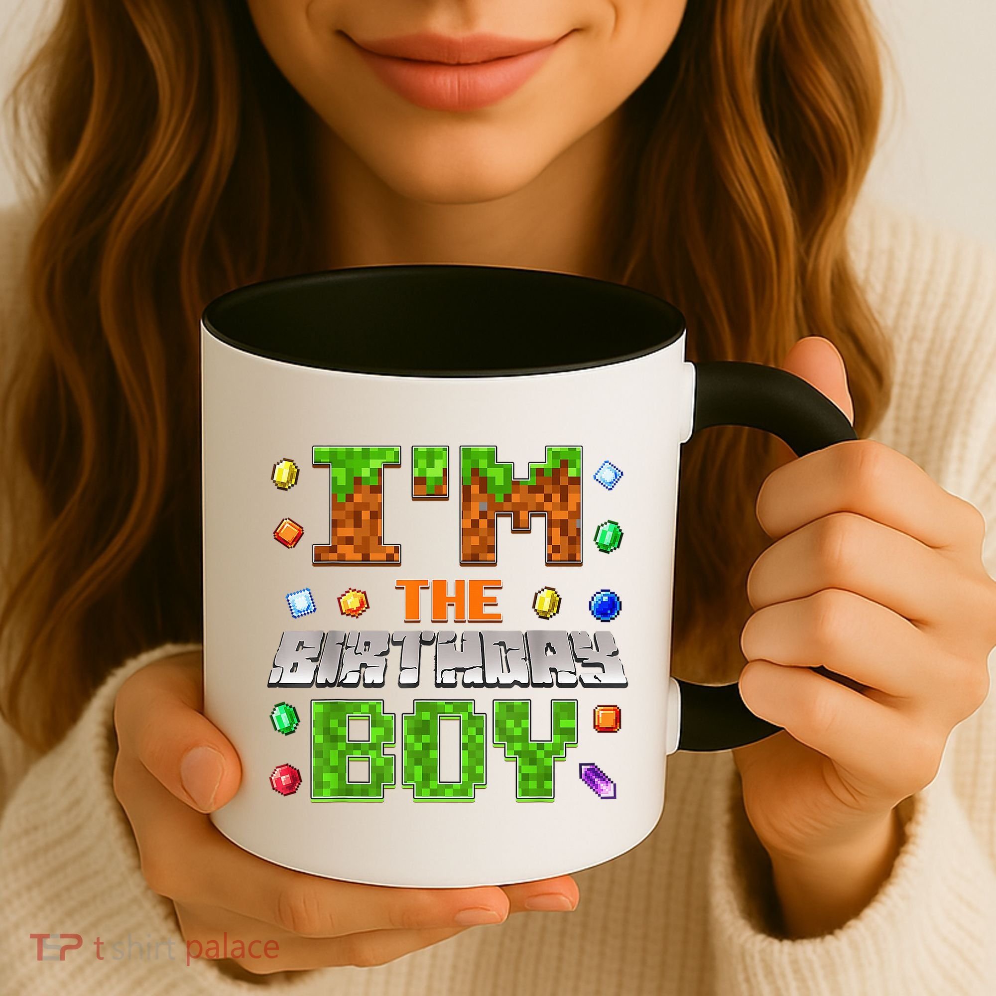 I'M The Birthday Boy Bday Party Video Gamer Pixel Number Coffee Mug