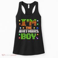 I'M The Birthday Boy Bday Party Video Gamer Pixel Number Women's Tank Top thumb 0