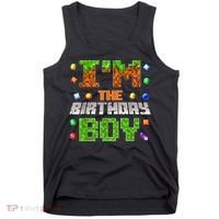 I'M The Birthday Boy Bday Party Video Gamer Pixel Number Tank Top thumb 0