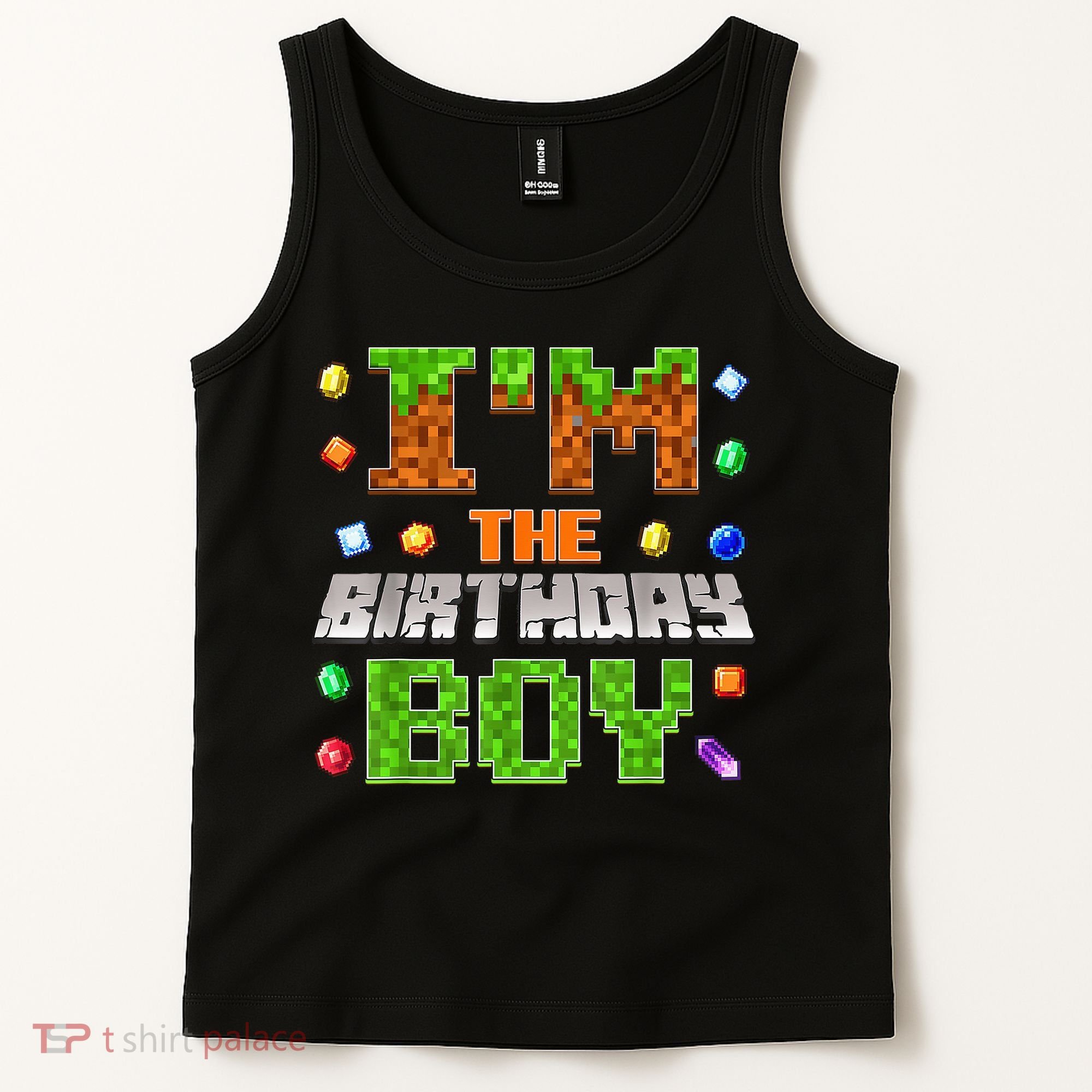 I'M The Birthday Boy Bday Party Video Gamer Pixel Number Tank Top