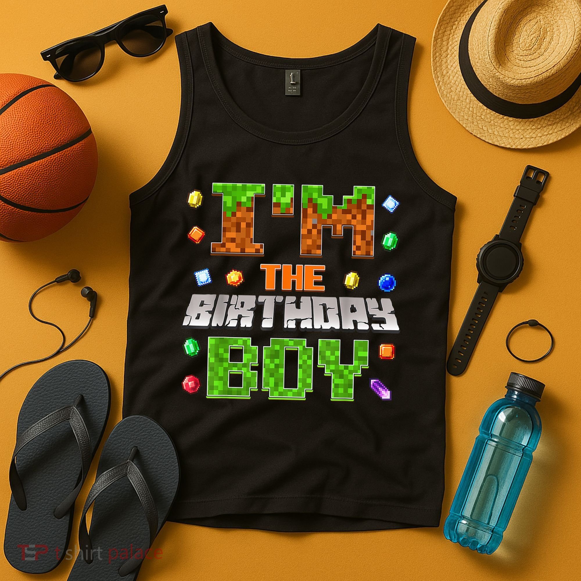 I'M The Birthday Boy Bday Party Video Gamer Pixel Number Tank Top