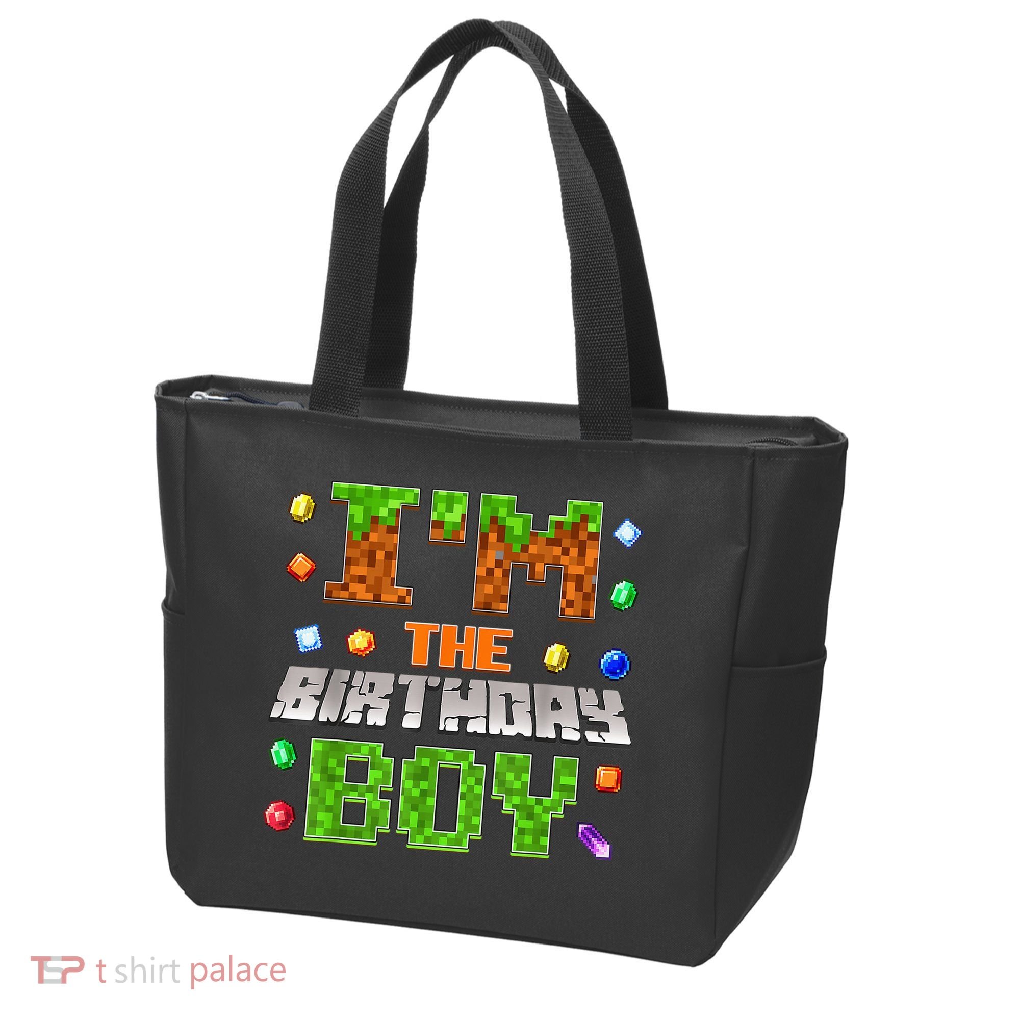 I'M The Birthday Boy Bday Party Video Gamer Pixel Number Tote Bag