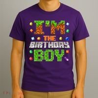 I'M The Birthday Boy Bday Party Video Gamer Pixel Number T-Shirt thumb 3