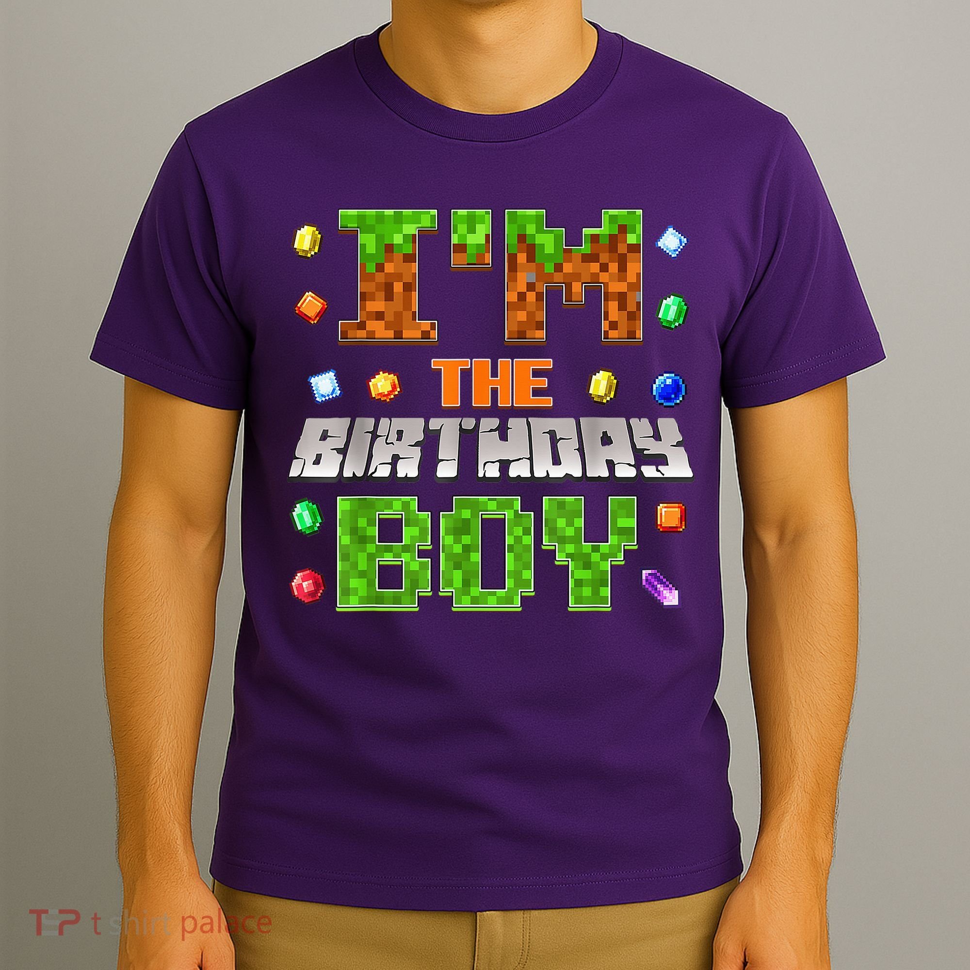 I'M The Birthday Boy Bday Party Video Gamer Pixel Number T-Shirt