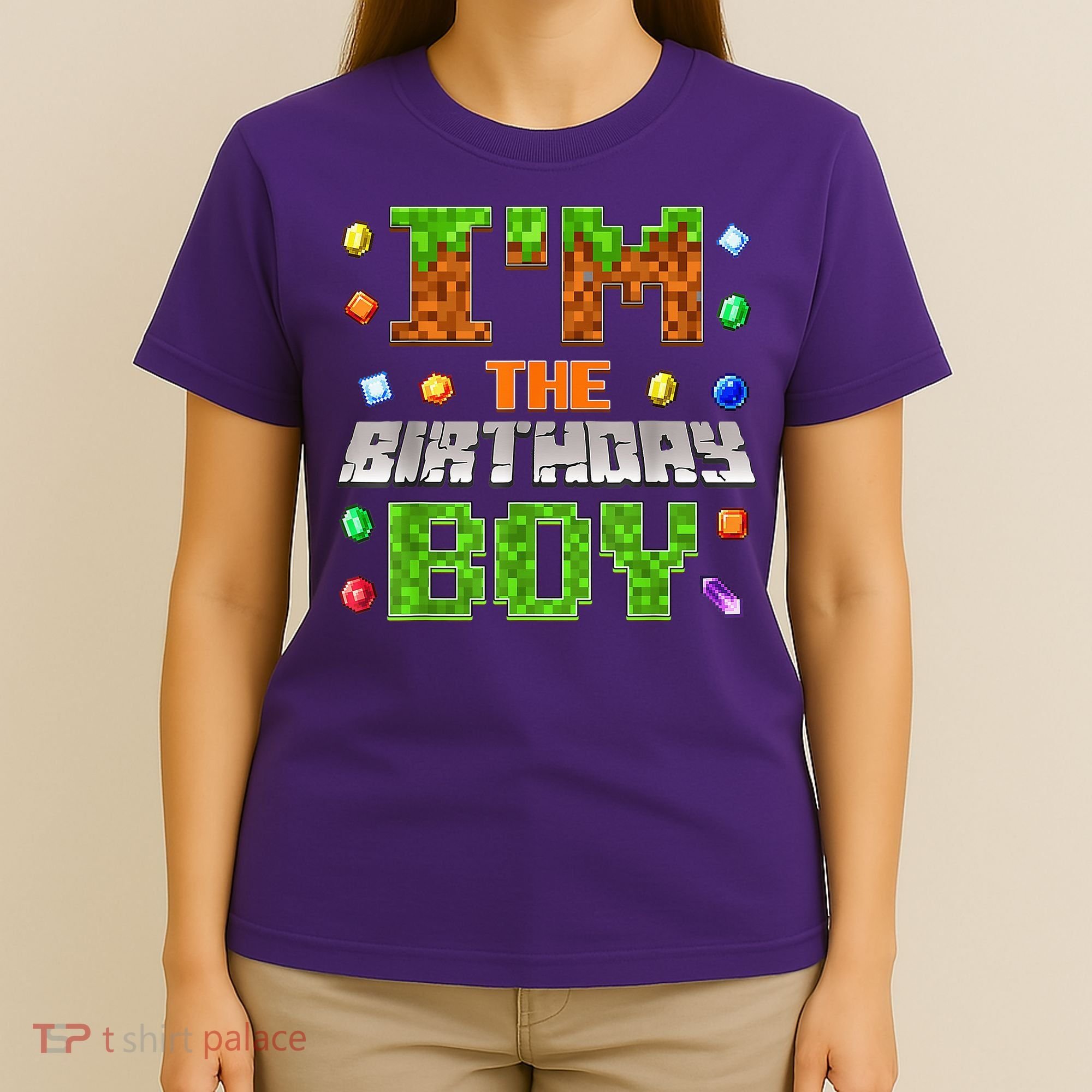 I'M The Birthday Boy Bday Party Video Gamer Pixel Number T-Shirt