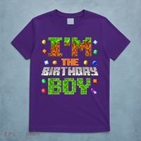 I'M The Birthday Boy Bday Party Video Gamer Pixel Number T-Shirt thumb 5