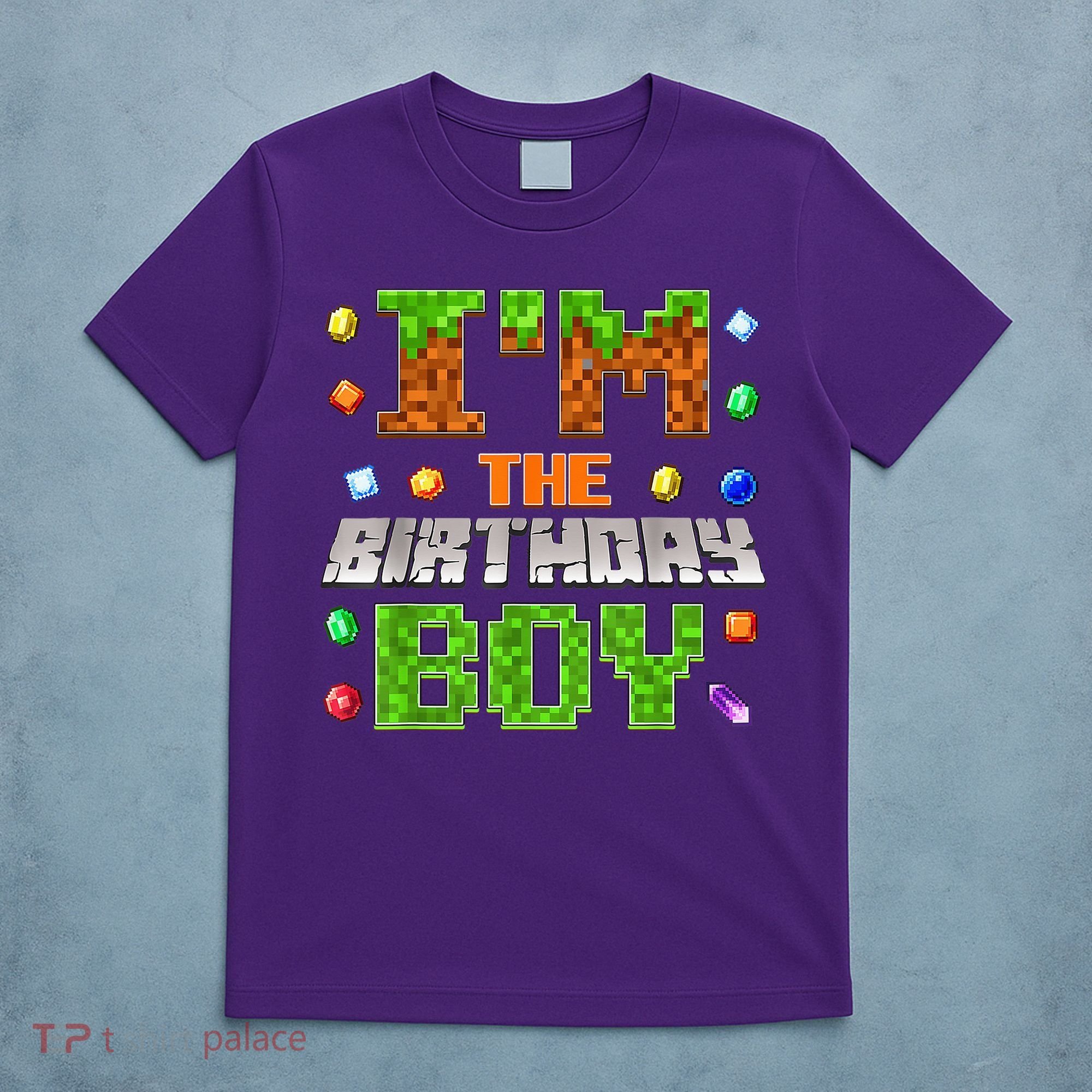I'M The Birthday Boy Bday Party Video Gamer Pixel Number T-Shirt