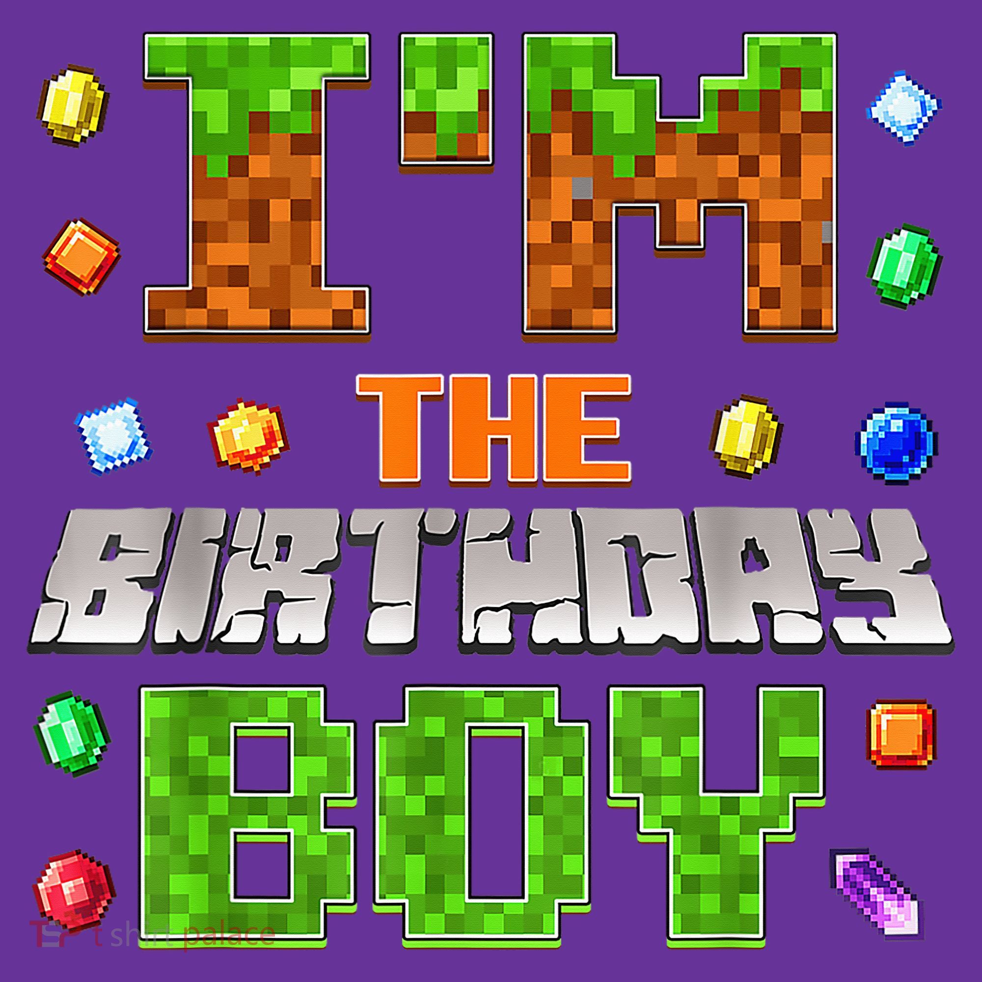 I'M The Birthday Boy Bday Party Video Gamer Pixel Number Mousepad