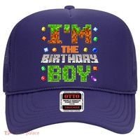 I'M The Birthday Boy Bday Party Video Gamer Pixel Number Hat thumb 0