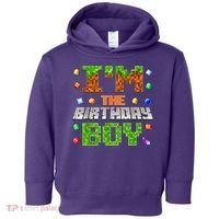 I'M The Birthday Boy Bday Party Video Gamer Pixel Number Toddler Hoodie thumb 0