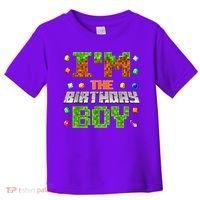 I'M The Birthday Boy Bday Party Video Gamer Pixel Number Toddler T-Shirt thumb 0