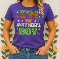 I'M The Birthday Boy Bday Party Video Gamer Pixel Number Women's T-Shirt thumb 2