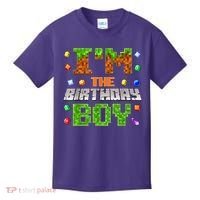 I'M The Birthday Boy Bday Party Video Gamer Pixel Number Kids T-Shirt thumb 0