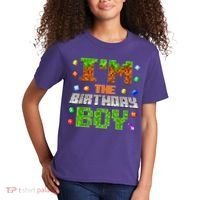 I'M The Birthday Boy Bday Party Video Gamer Pixel Number Kids T-Shirt thumb 2