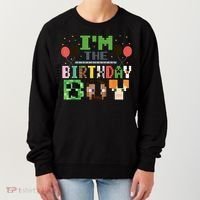 I'M The Birthday Boy Gamer Pixel Video Game Birthday Party Women's Sweatshirt thumb 0