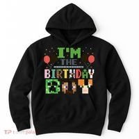 I'M The Birthday Boy Gamer Pixel Video Game Birthday Party Hoodie thumb 0