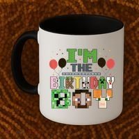 I'M The Birthday Boy Gamer Pixel Video Game Birthday Party Coffee Mug thumb 2