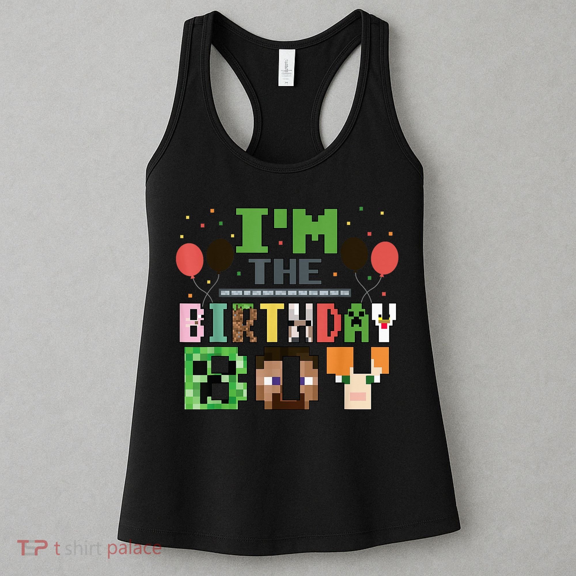 I'M The Birthday Boy Gamer Pixel Video Game Birthday Party Women's Tank Top