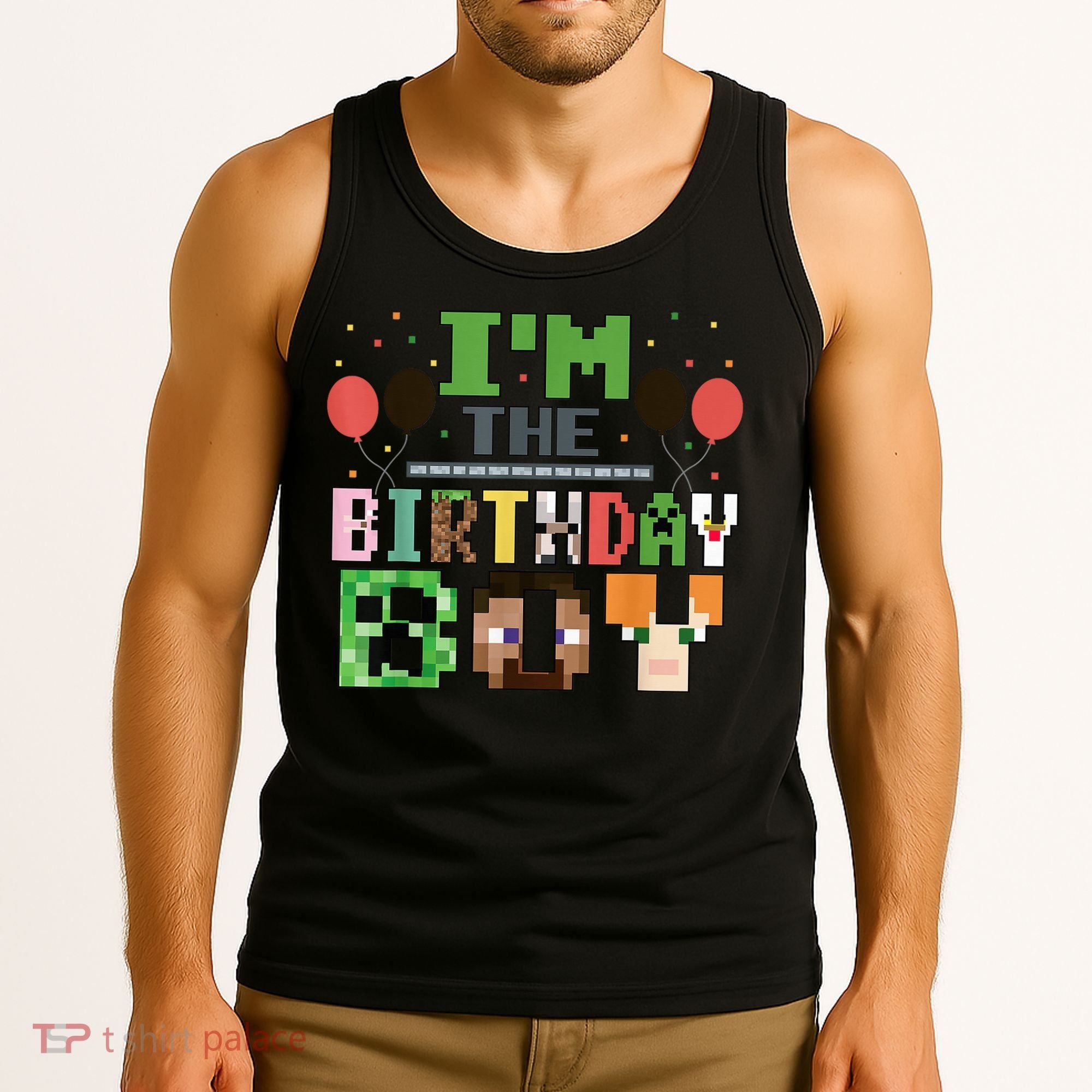 I'M The Birthday Boy Gamer Pixel Video Game Birthday Party Tank Top