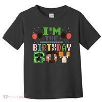 I'M The Birthday Boy Gamer Pixel Video Game Birthday Party Toddler T-Shirt thumb 0