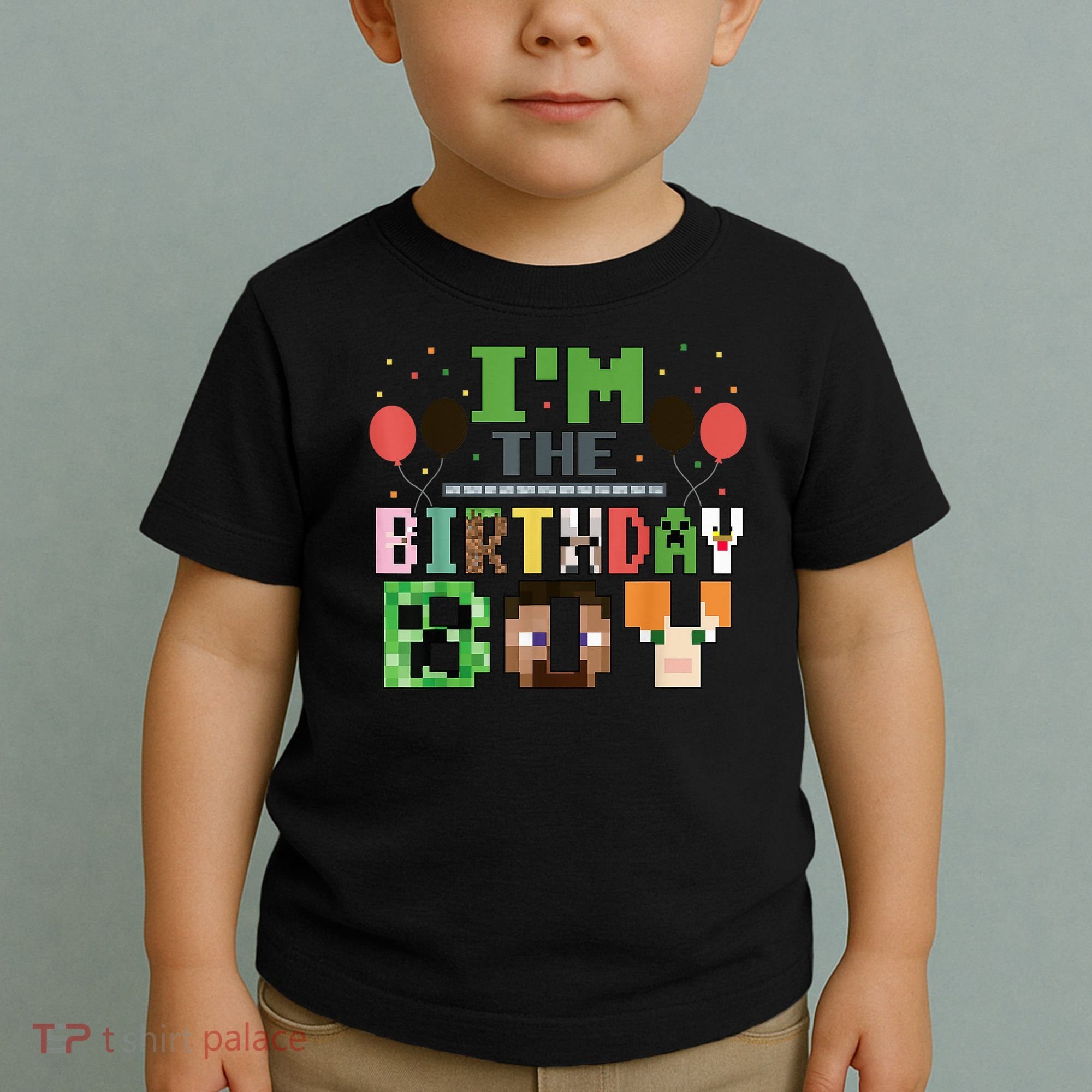 I'M The Birthday Boy Gamer Pixel Video Game Birthday Party Toddler T-Shirt