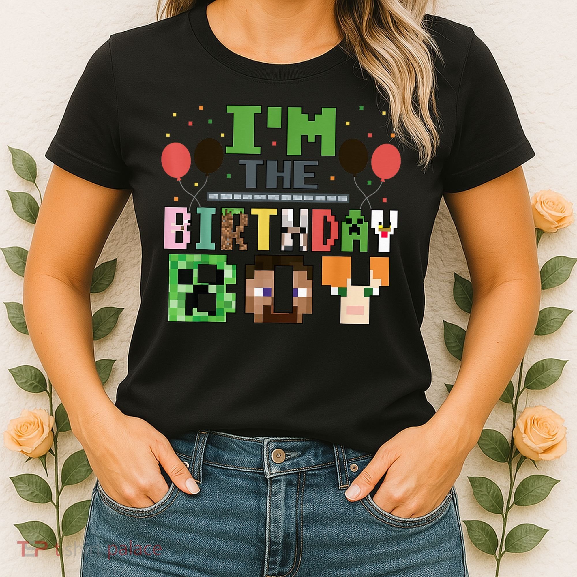 I'M The Birthday Boy Gamer Pixel Video Game Birthday Party Women's T-Shirt