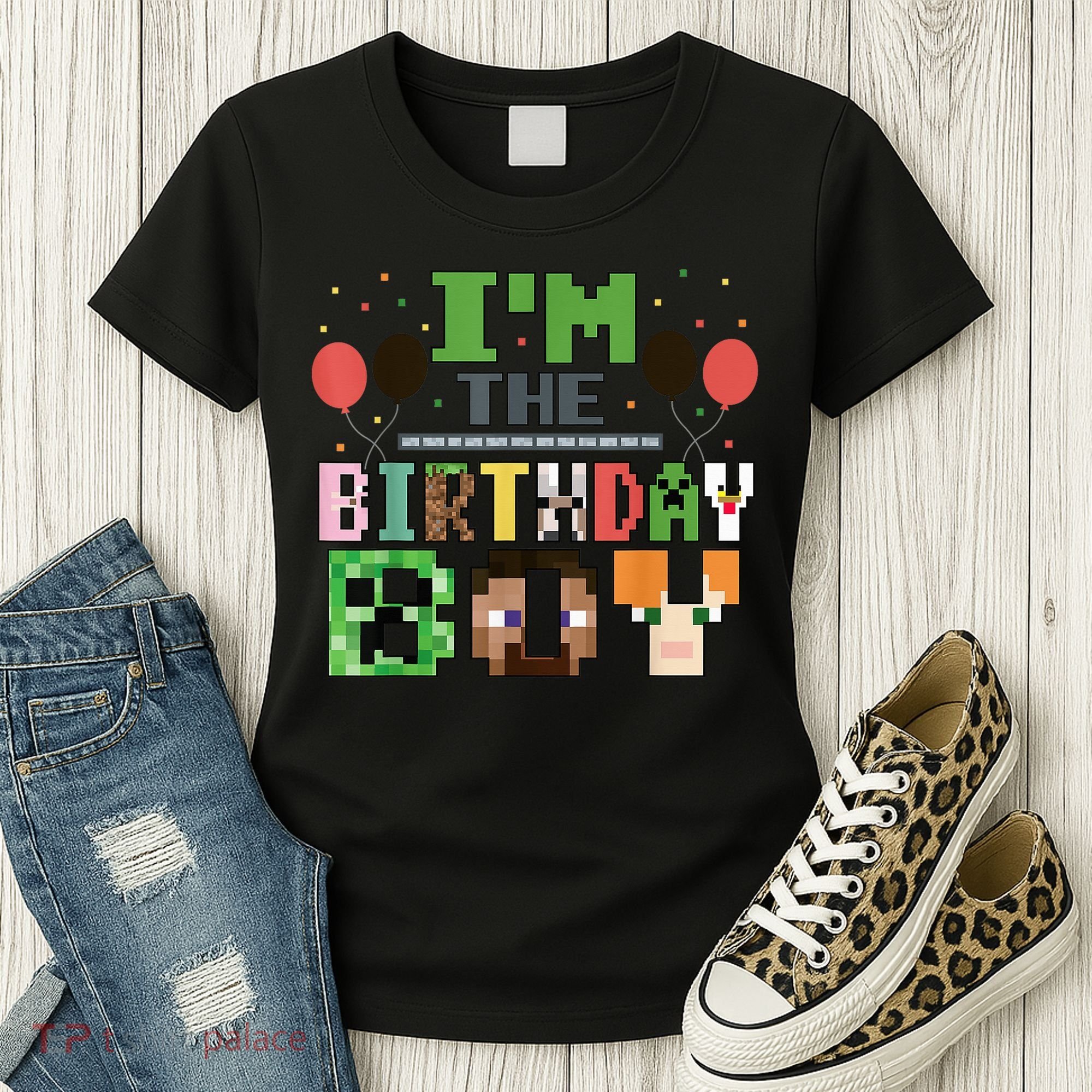 I'M The Birthday Boy Gamer Pixel Video Game Birthday Party Women's T-Shirt