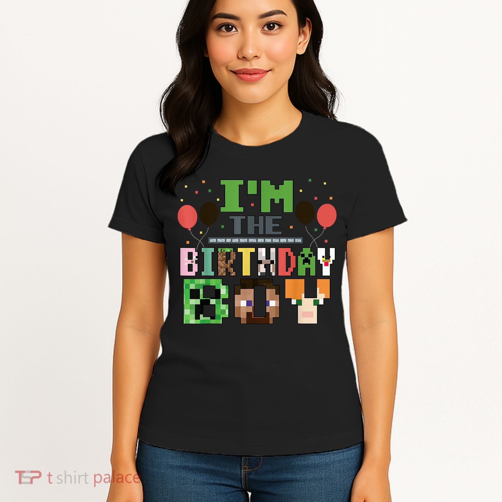 I'M The Birthday Boy Gamer Pixel Video Game Birthday Party Women's T-Shirt