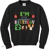I'M The Birthday Boy Gamer Pixel Video Game Birthday Party Kids Sweatshirt thumb 0