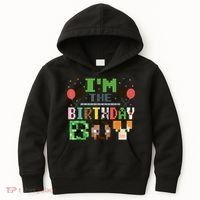 I'M The Birthday Boy Gamer Pixel Video Game Birthday Party Kids Hoodie thumb 0