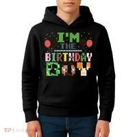 I'M The Birthday Boy Gamer Pixel Video Game Birthday Party Kids Hoodie thumb 4