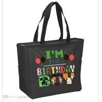 I'M The Birthday Boy Gamer Pixel Video Game Birthday Party Tote Bag thumb 2