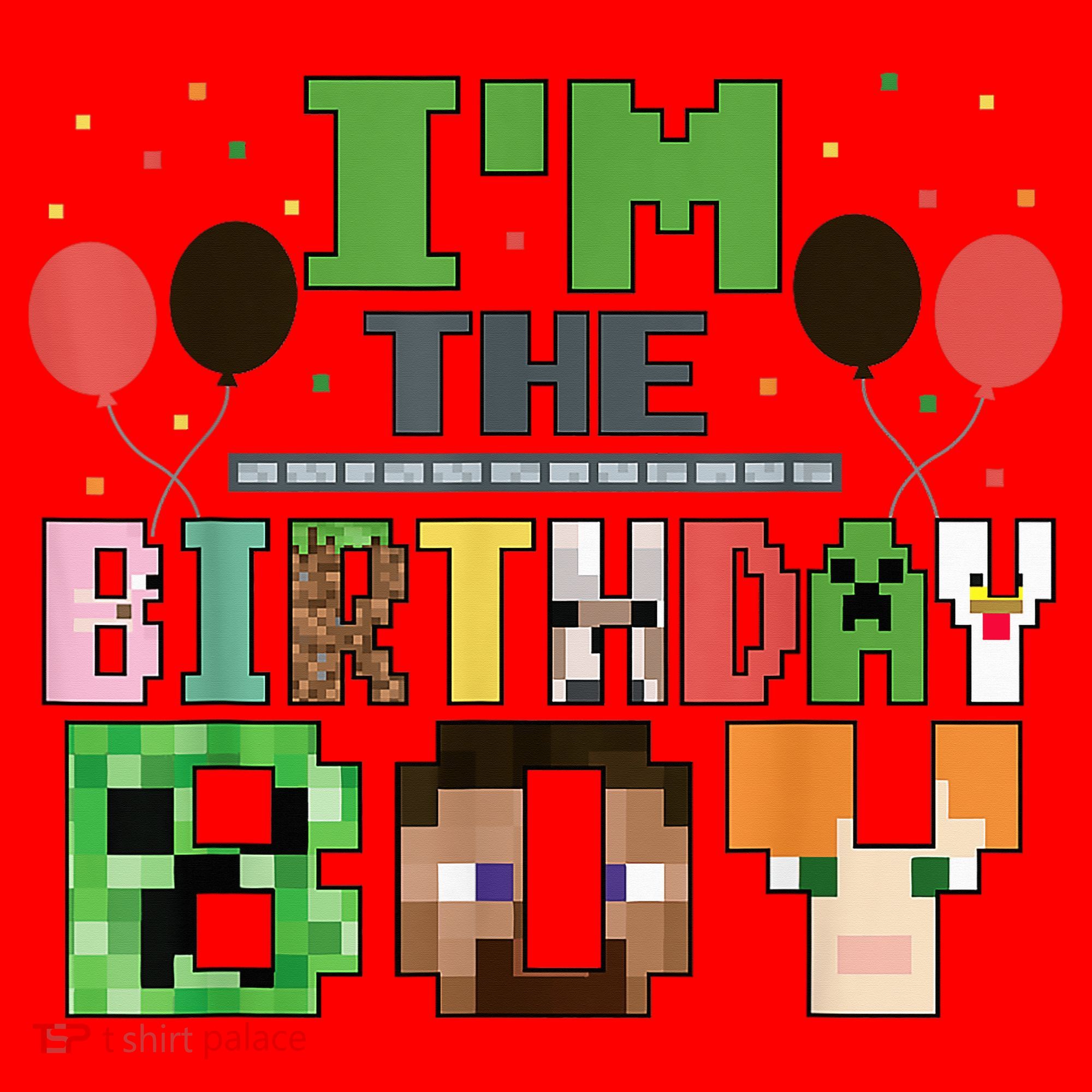 I'M The Birthday Boy Gamer Pixel Video Game Birthday Party Santa Hat